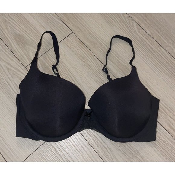 Victorias Secret Lined Demi Bra Underwire Womens 34D Black - Picture 2 of 6